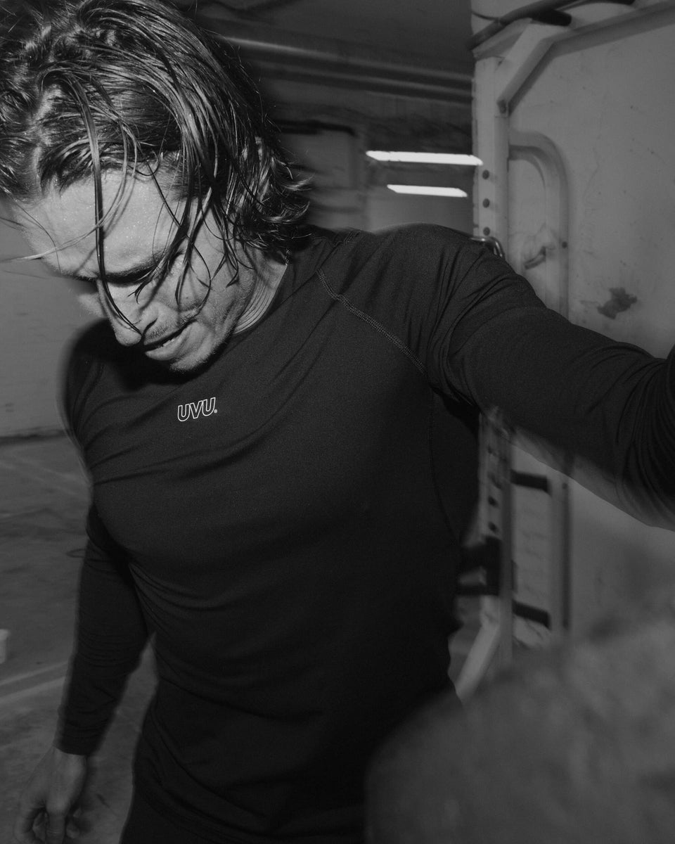 陸上用シャツ UVU Trainig vest UVU | Running Vest | Mens | Nylon Spandex | Black