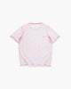 Pink t-shirt with subtle pattern on a white background