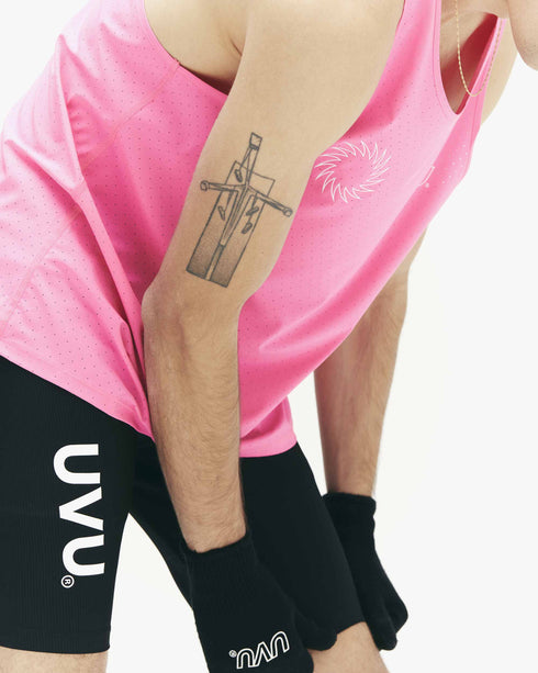 UVU| Running Vest | Mens | Nylon Spandex | Pink