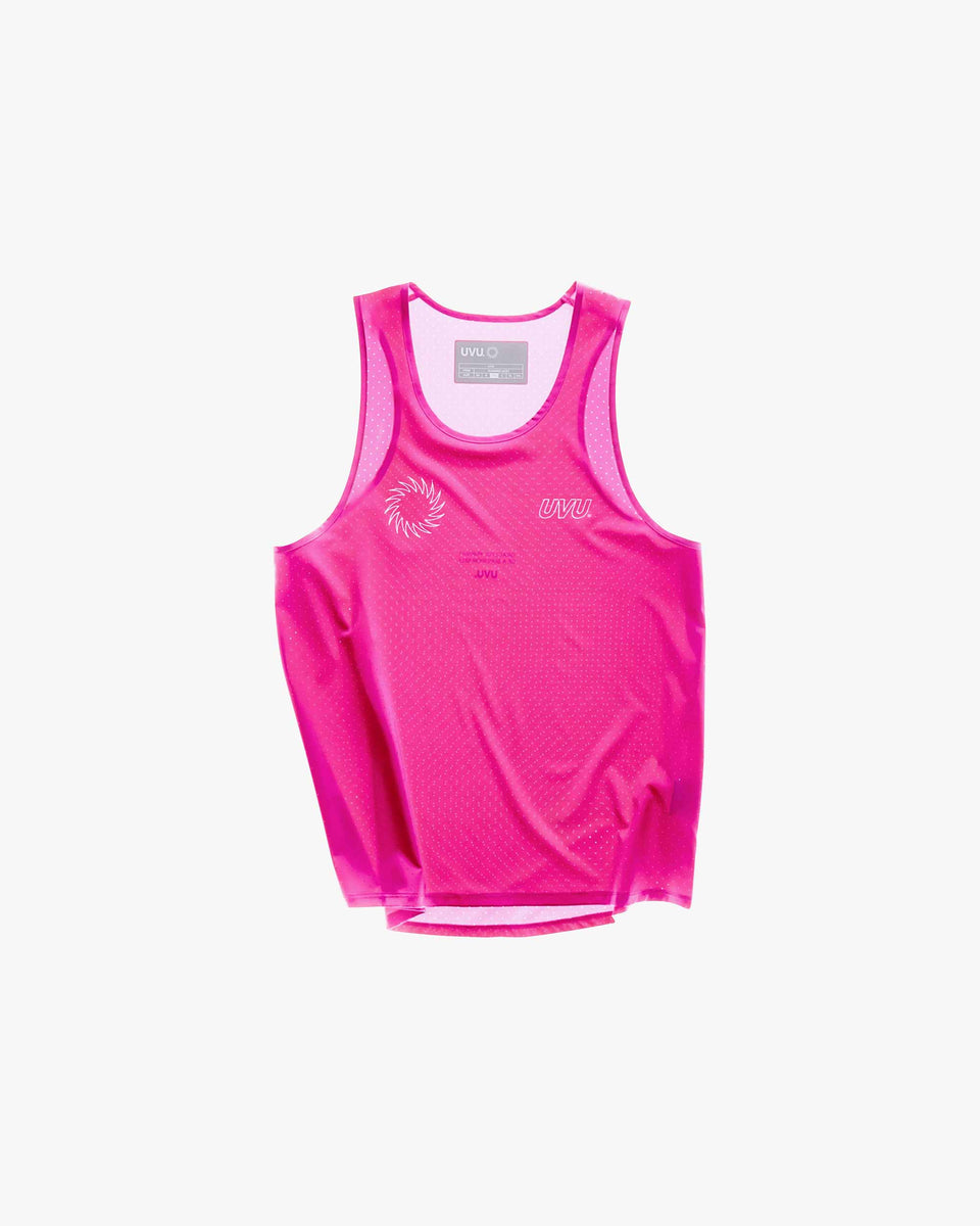 陸上用シャツ UVU Trainig vest UVU | Running Vest | Mens | Nylon Spandex | Pink