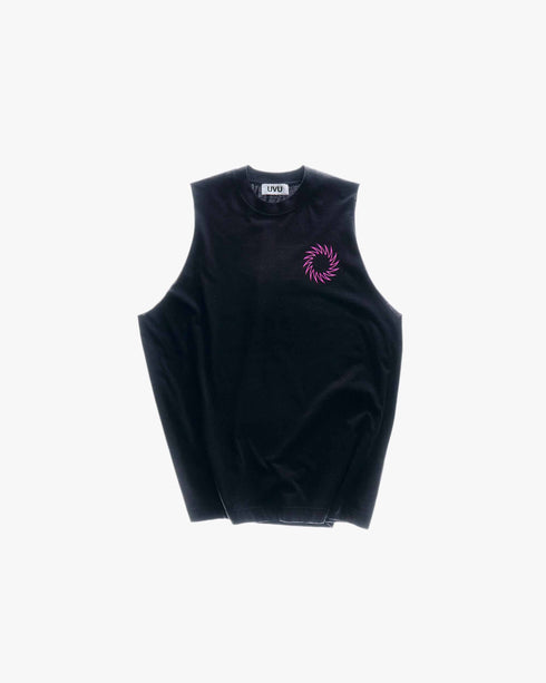 UVU | Training Club Cut Off Vest | Mens | Cotton | Black / Pink