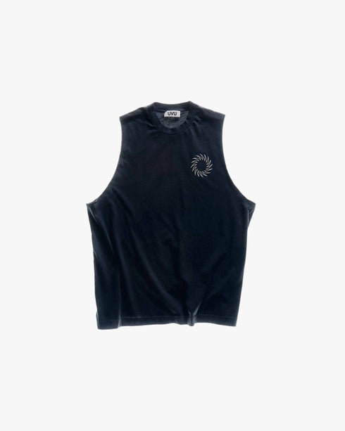 UVU | Training Club Cut Off Vest | Mens | Cotton | Black / Silver