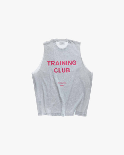 UVU | Training Club Cut Off Vest | Mens | Cotton | Grey / Pink