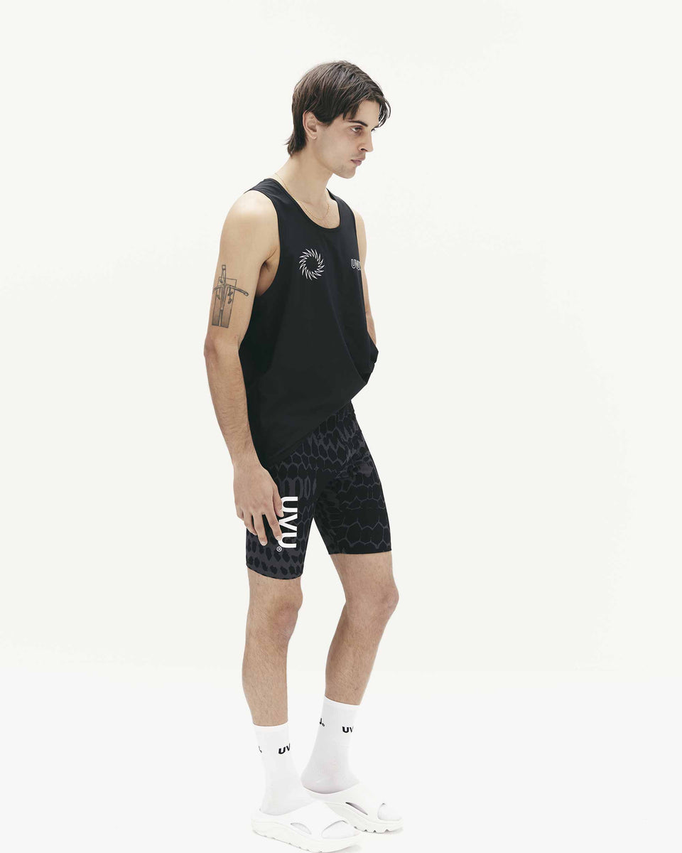 陸上用シャツ UVU Trainig vest UVU | Running Vest | Mens | Nylon Spandex | Black
